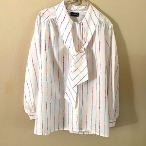 Vintage BonWorth Blouse multi color stripes